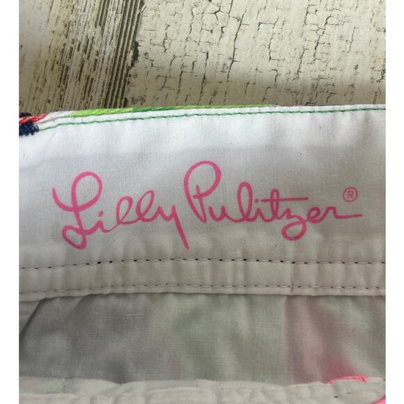 Lilly Pulitzer Women’s 2 Callahan Navy Blue Pink floral Summer Shorts Designer - Picture 7 of 7